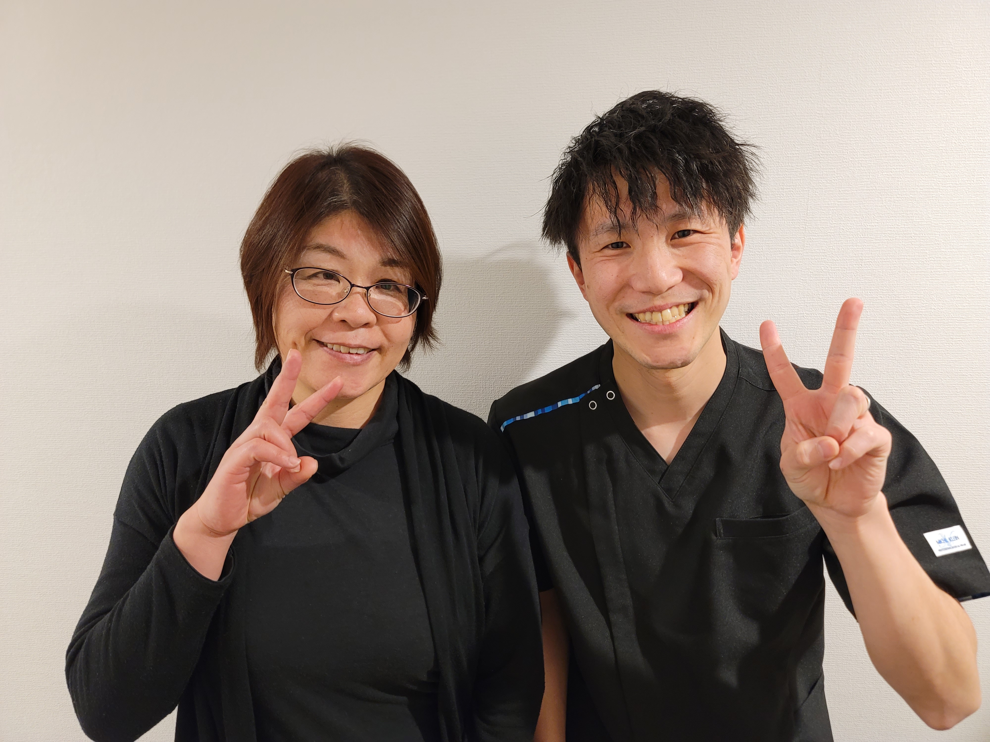 猫背症例の施術変化