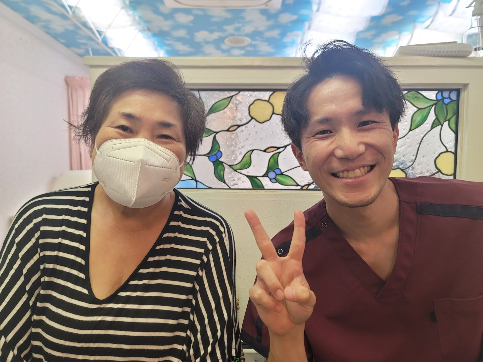 背中痛症例の施術変化